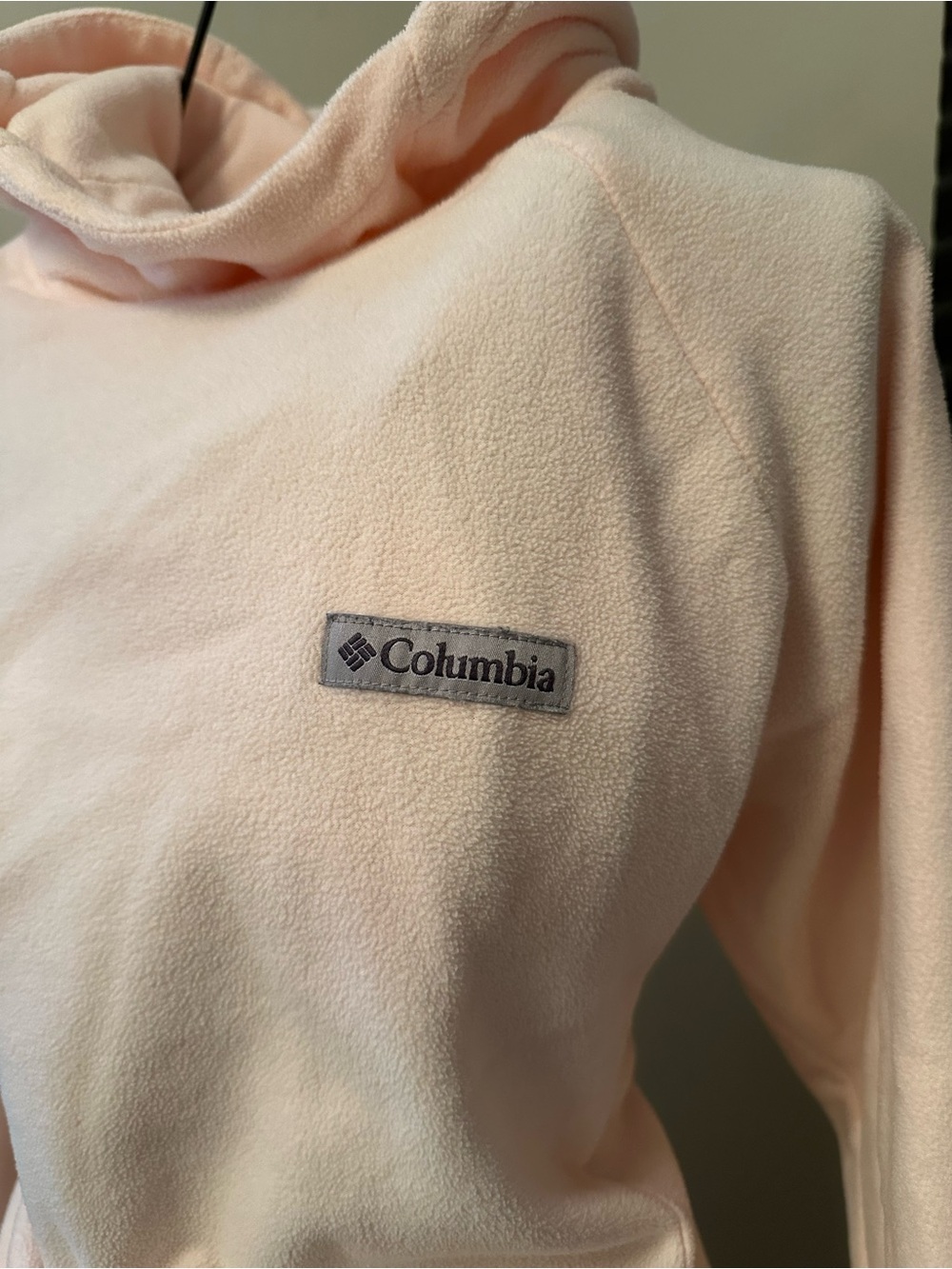 Light Pink Columbia Fleece Pullover Hoodie - Picture 4 of 7